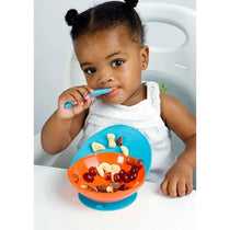 Tomy Boon CATCH Baby Feeding Bowl With Spill Catcher - Orange/Blue