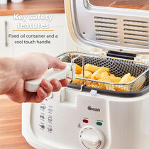 Swan Square Deep Fat Fryer With Viewing Window 1800 W 2.5 Litre - White
