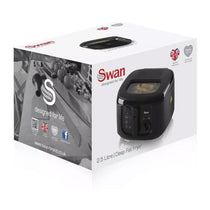 Swan Square Deep Fat Fryer With Viewing Window 1800 W 2.5 Litre - Black