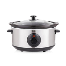 Swan Stainless Steel Slow Cooker With 3 Cooking Settings 3.5 Litre 200 W - Silver