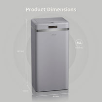 Swan Retro Square Sensor Bin With Infrared Technology Square 45 Litre - Grey