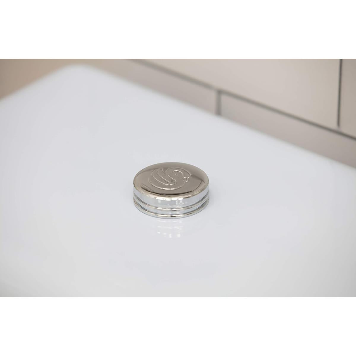 Swan Retro Bread Bin Metal Stainless Steel Chrome 18 Litre Storage Capacity - Blue