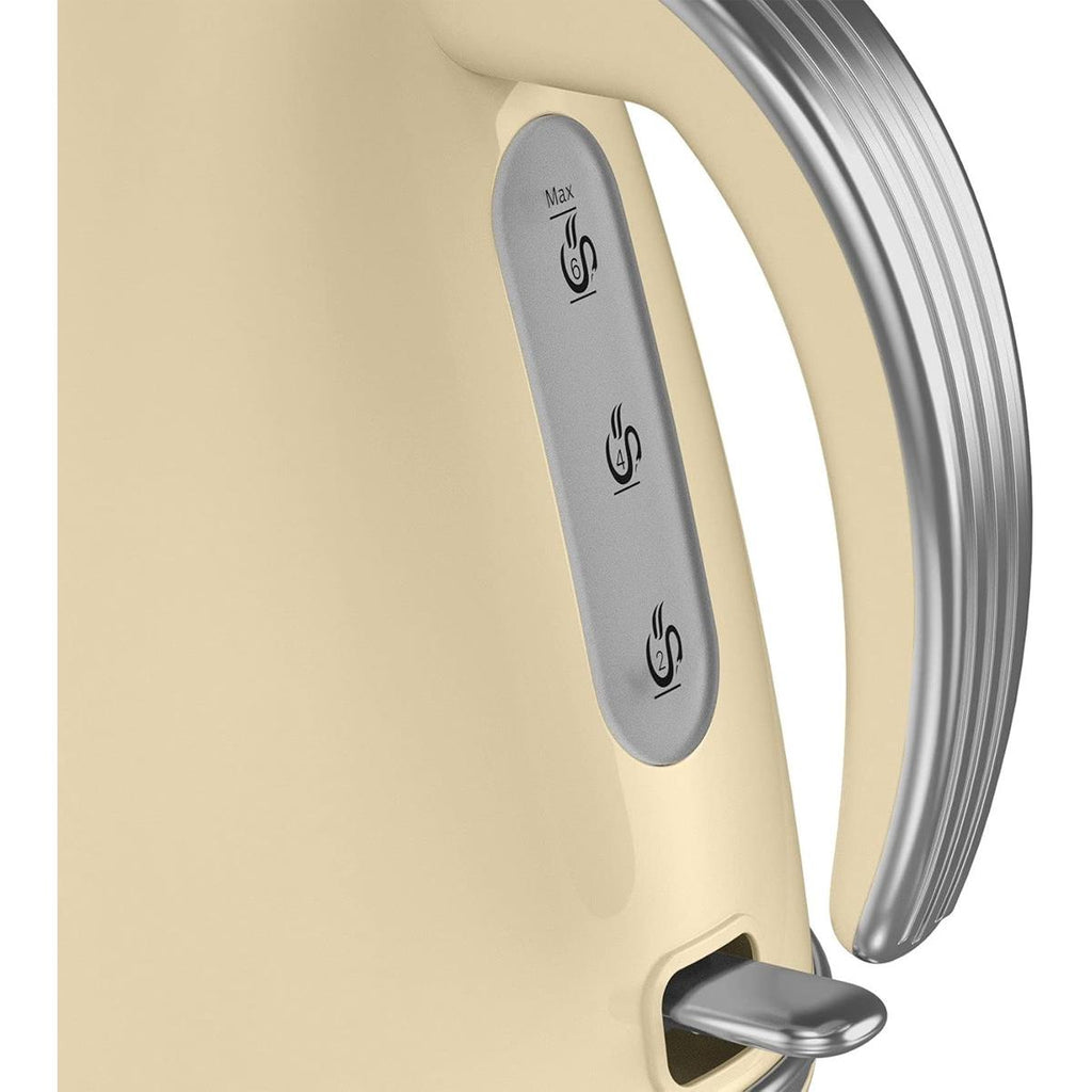 Swan Retro Jug Kettle Stainless Steel 3000 W 1.5 Litre - Cream