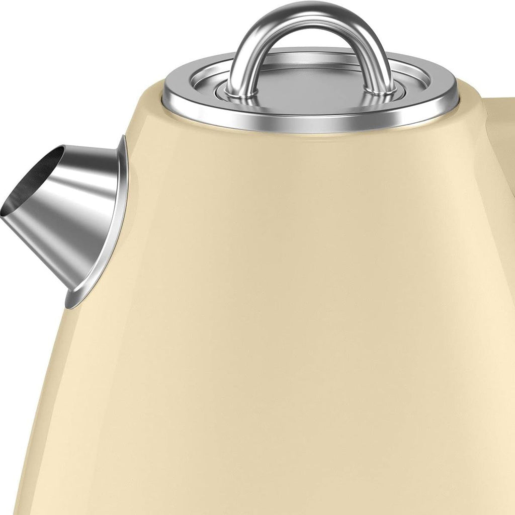 Swan Retro Jug Kettle Stainless Steel 3000 W 1.5 Litre - Cream