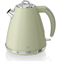 Swan Retro Jug Kettle Stainless Steel 3000 W 1.5 Litre - Green