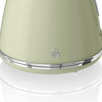 Swan Retro Jug Kettle Stainless Steel 3000 W 1.5 Litre - Green