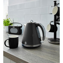 Swan Retro Jug Kettle Stainless Steel 3000 W 1.5 Litre - Black