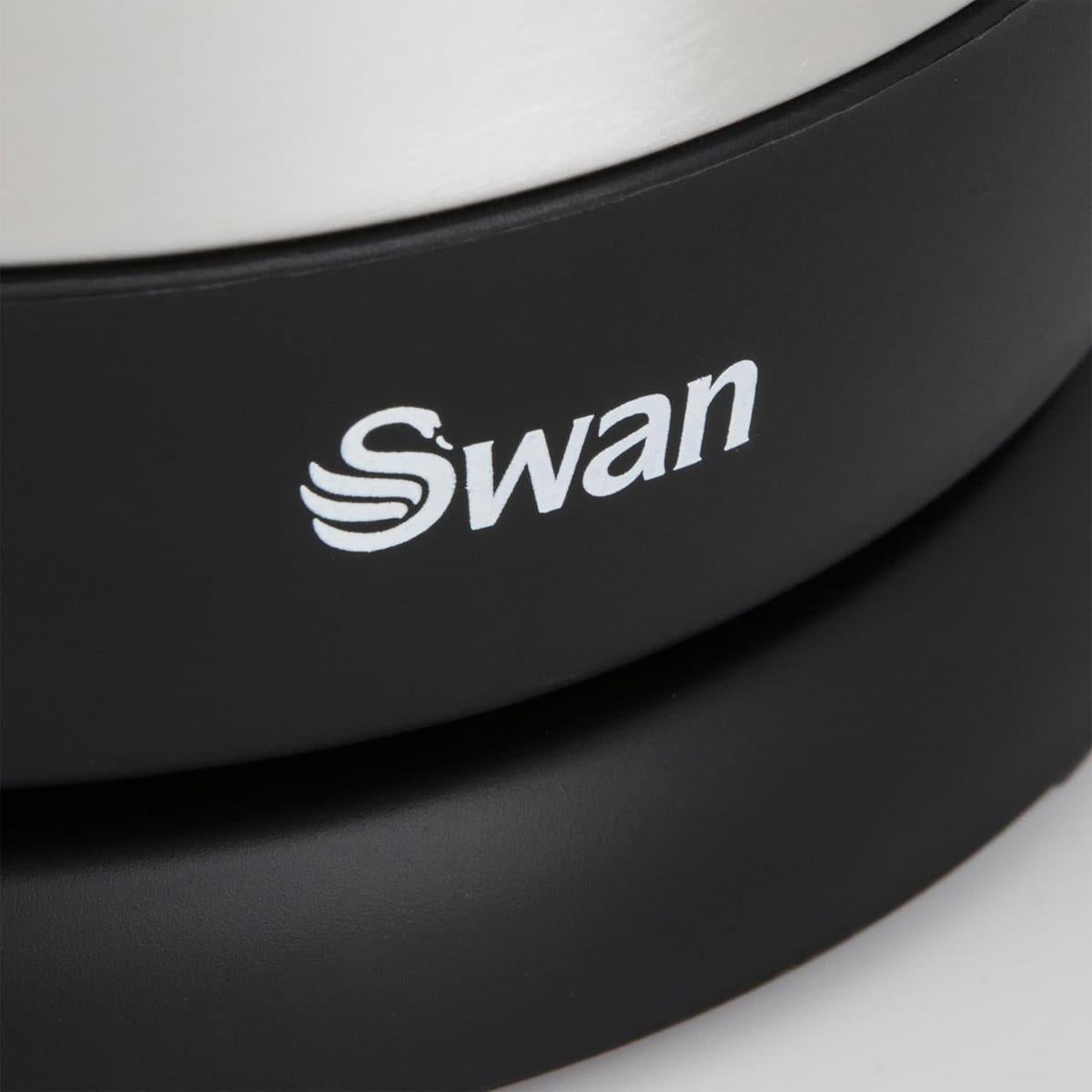 Swan Stainless Steel Cordless Jug Kettle 2000 W 1 Litre - Silver