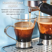 Swan Retro Pump Espresso Coffee Machine 1100 W 1.2 Litre - Blue