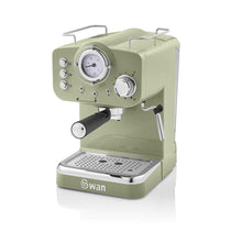 Swan Retro Pump Espresso Coffee Machine 1100 W 1.2 Litre - Green
