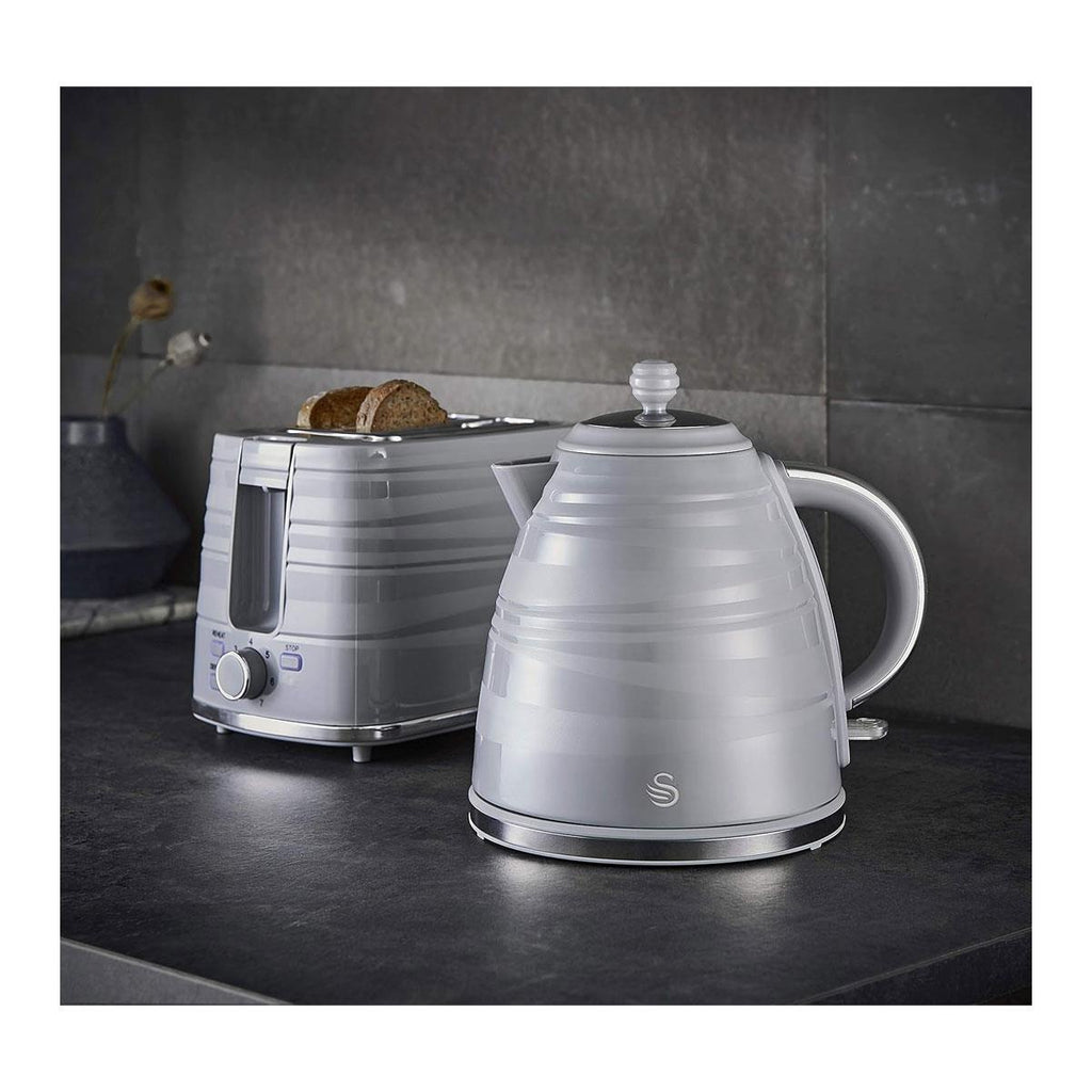 Swan Symphony 2 Slice Toaster Plastic High Gloss And Matt Finish 930 W - Grey