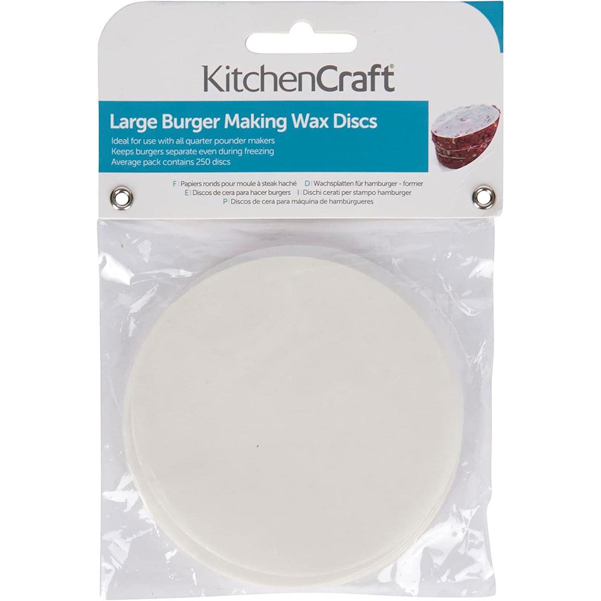 KitchenCraft Quarter Pounder Burger Wax Discs 11cm - Silver