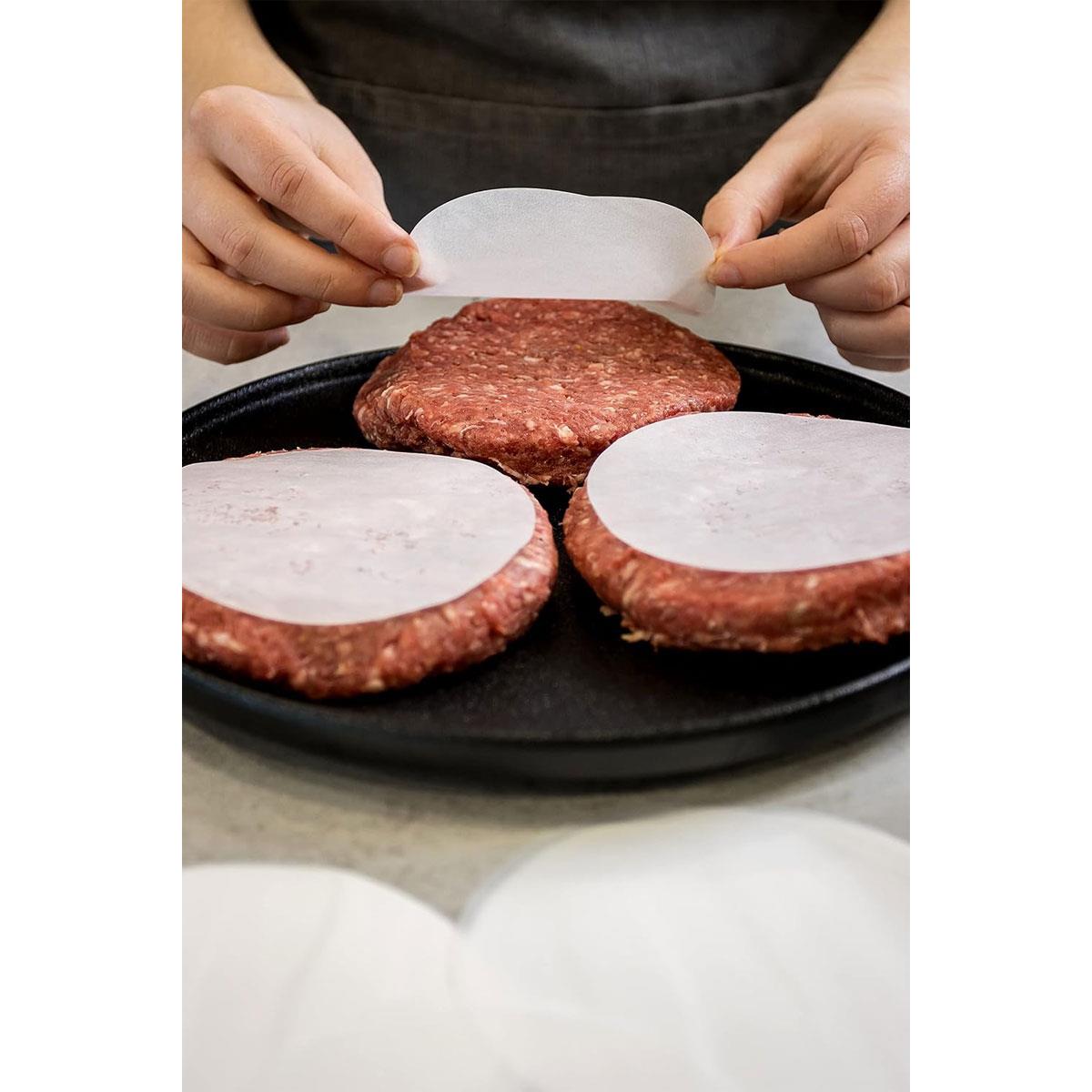 KitchenCraft Quarter Pounder Burger Wax Discs 11cm - Silver