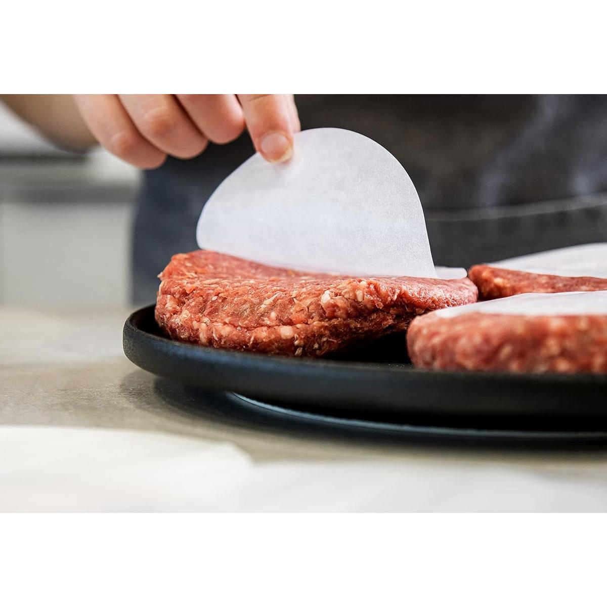 KitchenCraft Quarter Pounder Burger Wax Discs 11cm - Silver