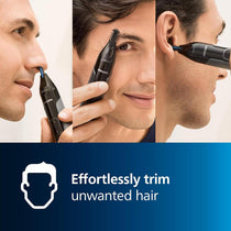 Philips Series 3000 Nose Ear And Eyebrow Trimmer With Protective Guard System - Grey