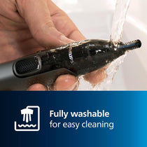 Philips Series 3000 Nose Ear And Eyebrow Trimmer With Protective Guard System - Grey