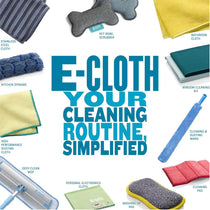 E-Cloth Stainless Steel Cleaning Cloth Microfibre Dual-Sided Scrubbing Cloth for Brushed & Polished Steel - Gray