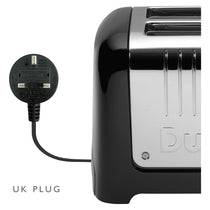 Dualit Lite 2 Slice Toaster With Bagel Defrost Cancel And Reheat Extra Wide Slots High Gloss 1100W - Black