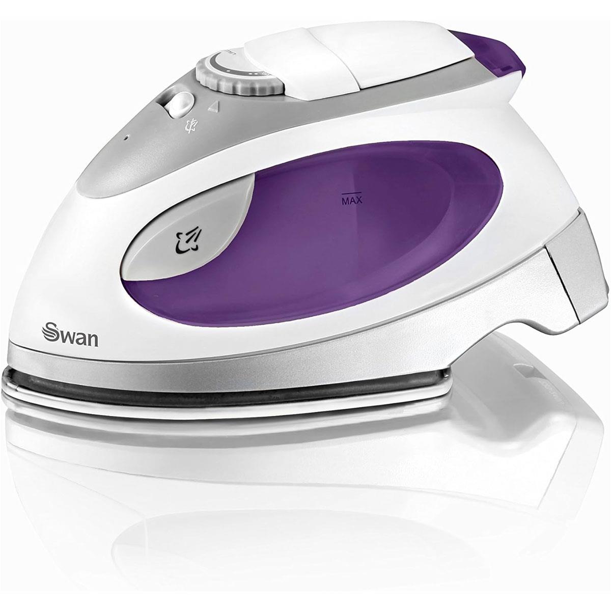 Swan Dual Voltage Steam Light Travel Iron With Pouch Stainless Steel Base Plate - SI3070N