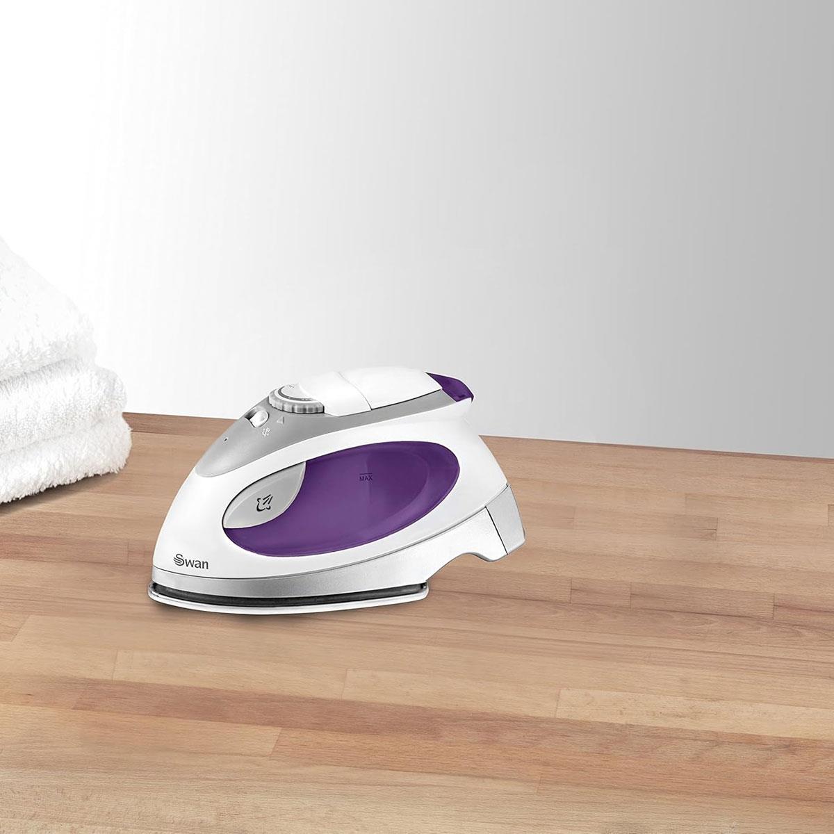 Swan Dual Voltage Steam Light Travel Iron With Pouch Stainless Steel Base Plate - SI3070N