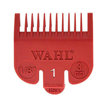 Wahl Clipper Attachment Comb Colour Coded Plastic No.1 3mm (1/8 Inch) - Red