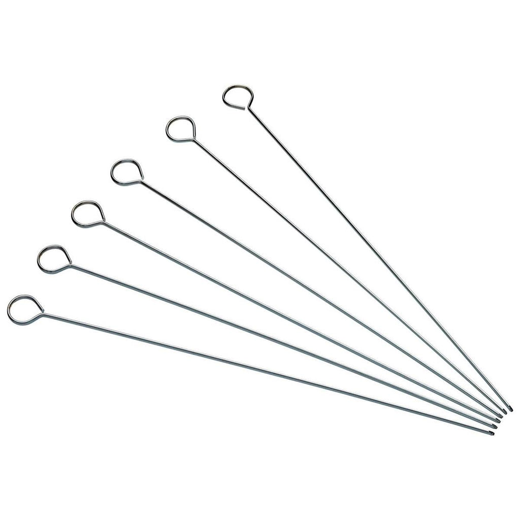KitchenCraft Flat-Sided Metal Barbeque Skewer Set (30 cm) - Stainless Steel