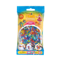 Hama 1000 Midi Beads In Bag Cylindrical Plastic - Translucent Glitter Mix