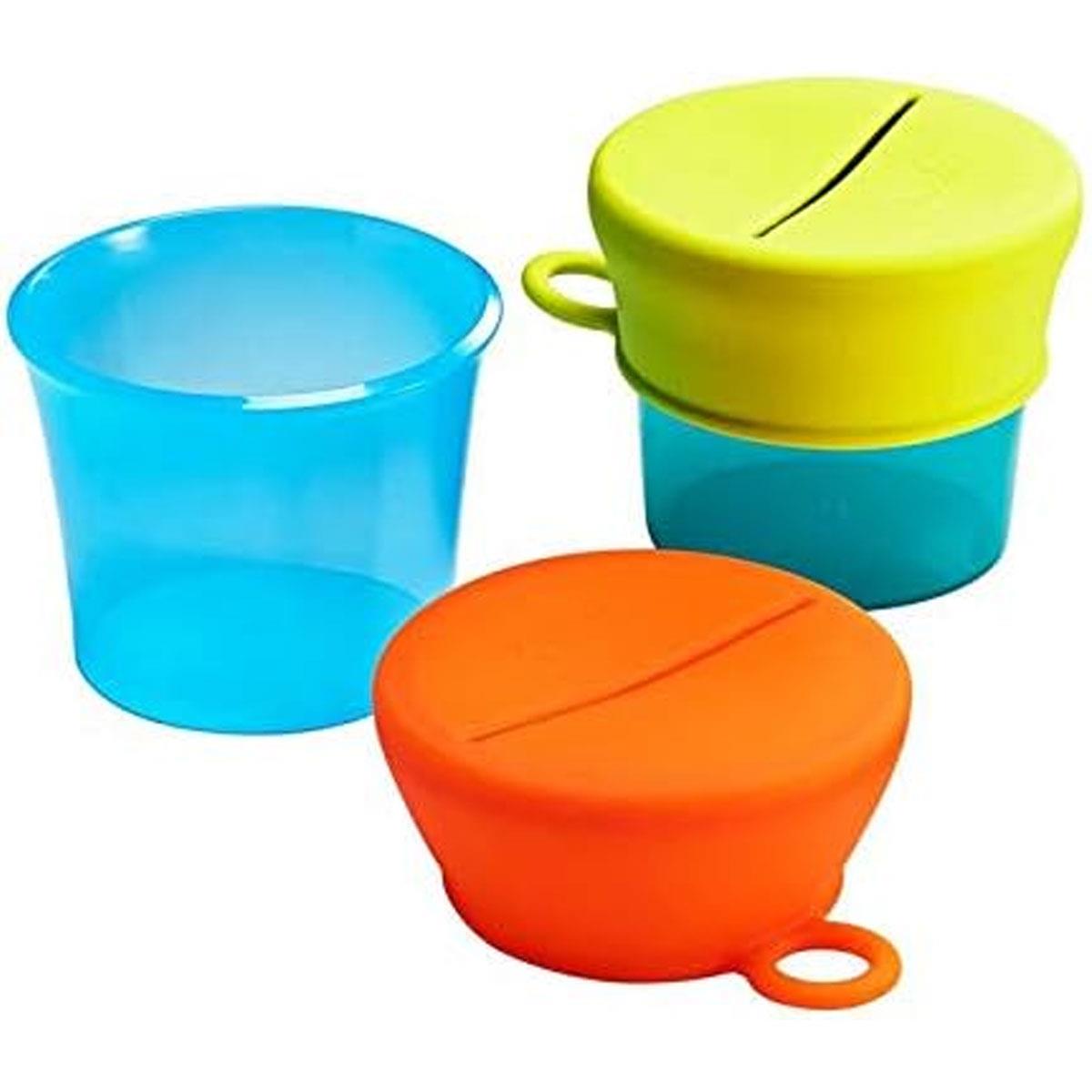 Tomy Boon SNUG Stretchy Silicone Lids And Baby Food Storage Containers - Multicolor