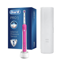 Oral-B Pro 680 3DWhite CrossAction Electric Toothbrush With Travel Case - Pink