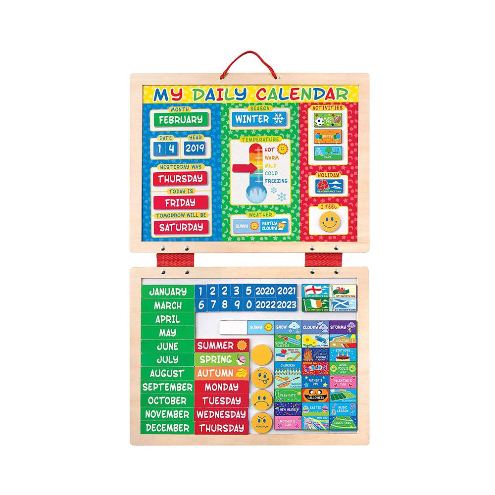 Melissa & Doug My Magnetic Daily Calendar - Seasonal & Religious (Date, Weather, & Special Events) With 80 Magnets - Multicolour