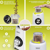 Wahl Table Jug Blender with Grinder Attachment 2 Speed Pulse Setting 500 W 1.5 Litres - White