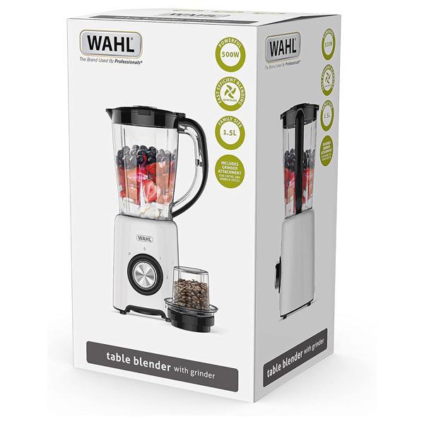 Wahl Table Jug Blender with Grinder Attachment 2 Speed Pulse Setting 500 W 1.5 Litres - White