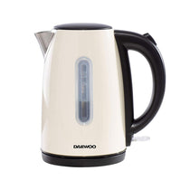 Daewoo Kensington Jug Kettle Stainless Steel 3000 W 1.7 Litre - Cream