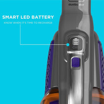 Black & Decker 18V Lithium-ion Cordless PET Dustbuster Handheld Vacuum with Charging Base And Pet Extension - Grey/Blue