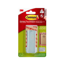 3M Command Universal Sticky Nail Large 1 Hanger And 2 Large Strips 2.2kg Holding Power - Silver