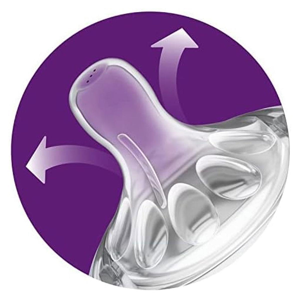 Philips Avent Natural Baby Bottle Teats Anti-Colic Slow Flow 0+ Months 2 Pack - Clear