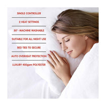 Lloytron STAYWARM Luxury King Electric Underblanket 130 x 120cm White 450gsm Polyester 2 Heat Settings