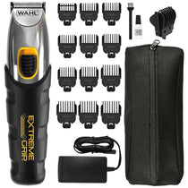 Wahl Extreme Grip Men's Beard And Stubble Trimmer Cordless Male Grooming Set - Black
