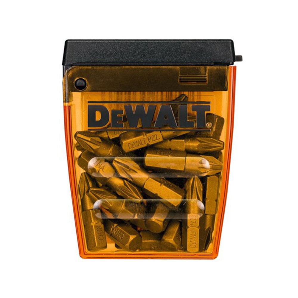 Dewalt PZ2 25mm Standard Tic Tac Screwdriver Bit Set With Flex Tough Case - 25 Piece