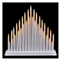 Premier Christmas Candle Bridge 33 Clear Fairy Lights 36cm - White