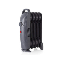 Warmlite 5 Fin Oil Filled Radiator with Adjustable Thermostat and Overheat Protection 650 W - Dark Titanium