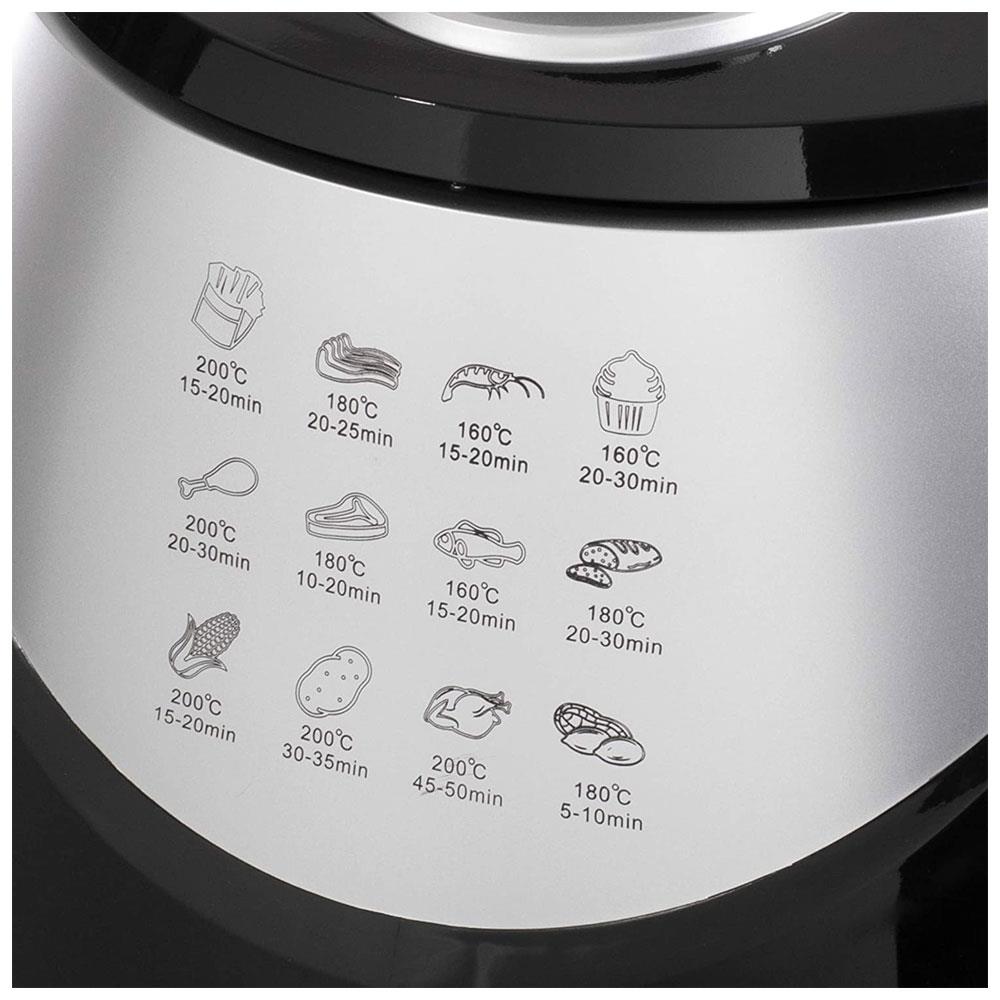 Daewoo Single Pot Air Fryer 4 Liters With 30 Minute Timer And Rapid Air Circulation Plastic 1400 W - Black