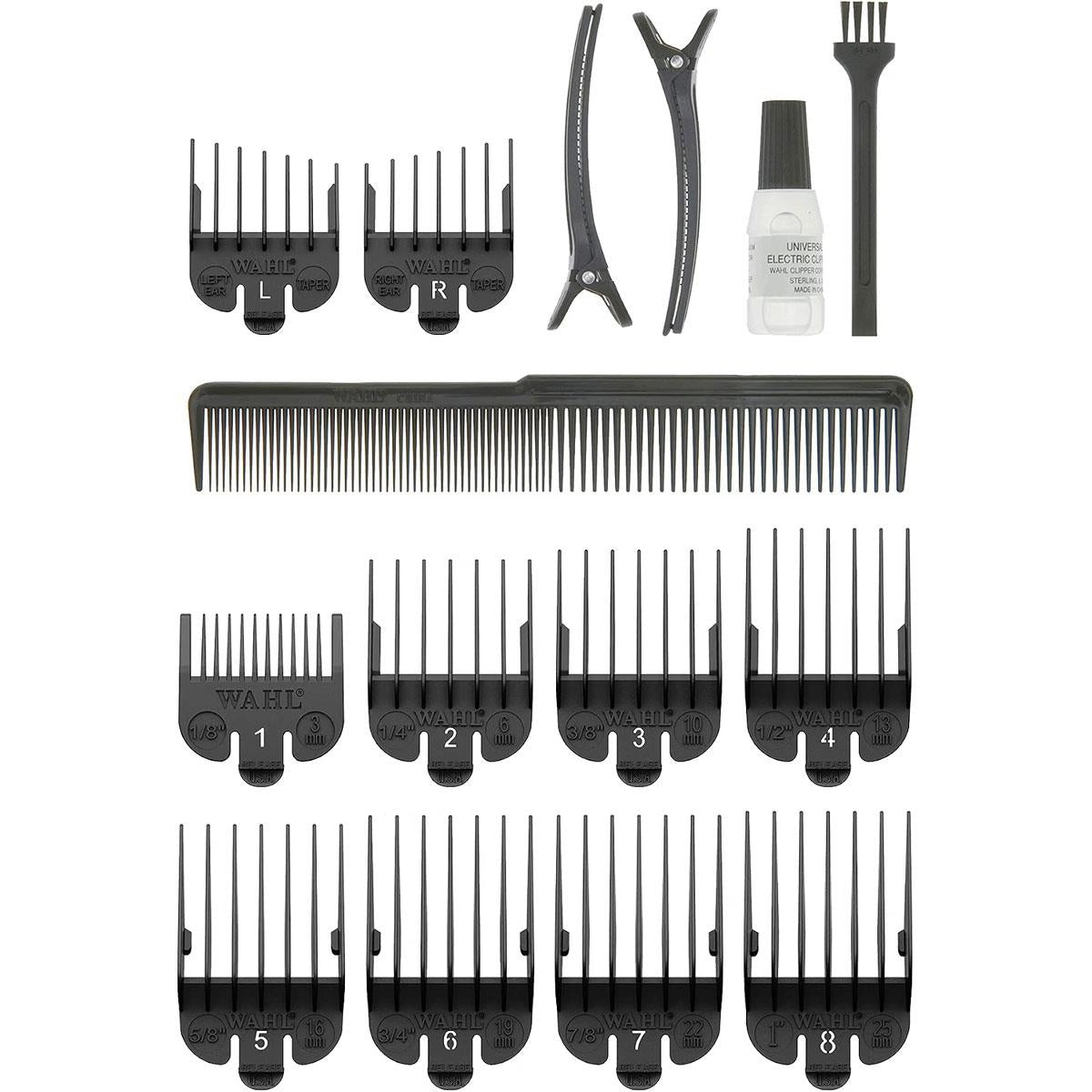 Wahl Clip N Rinse Cordless Hair Clipper And Nose Trimmer Home Haircutting Kit - Black