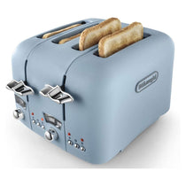 Delonghi Argento Flora 4 Slice Toaster Stainless Steel 1600 W - Blue