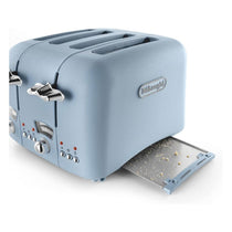 Delonghi Argento Flora 4 Slice Toaster Stainless Steel 1600 W - Blue