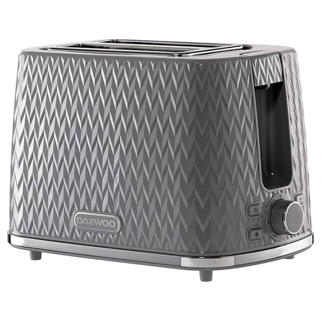 Daewoo Argyle 2 Slice Toaster With Reheat Cancel And Defrost Functions 800 W - Dark Grey