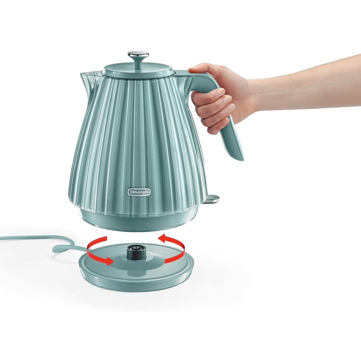 Delonghi Ballerina Electric Jug Kettle Plastic 3000 W 1.7 Litre - Green