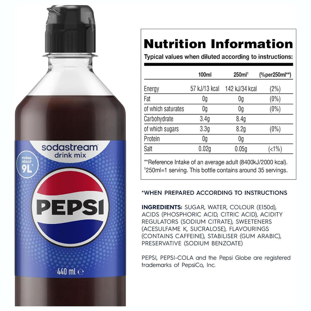 SodaStream Pepsi Sparkling Drink Mix 440 ml