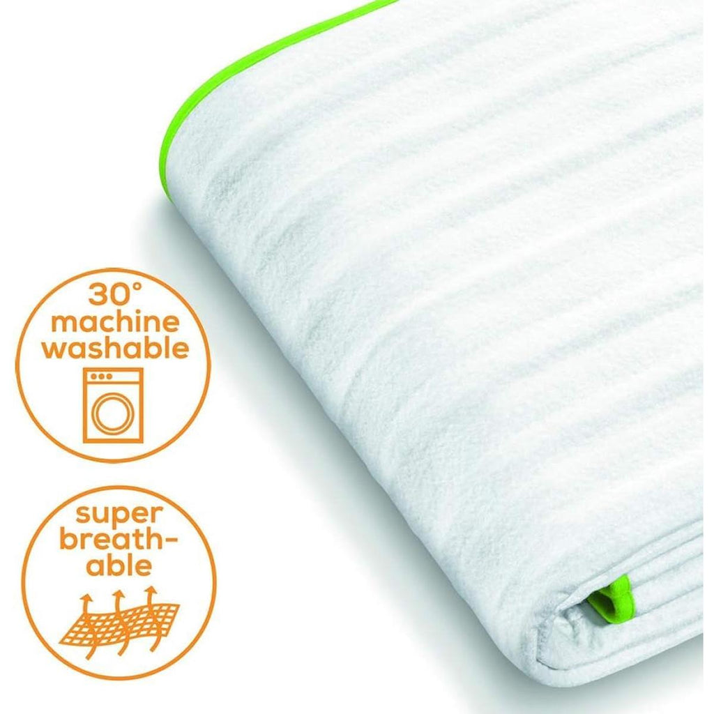 Beurer Ecologic+ Double Heated Underblanket With Elastic Straps Fleece 152cm x 122cm - White