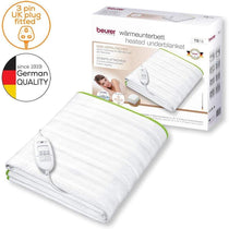 Beurer Ecologic+ Double Heated Underblanket With Elastic Straps Fleece 152cm x 122cm - White